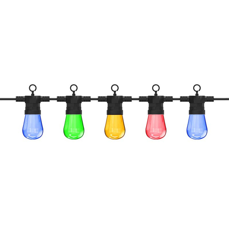 Calex Lichtsnoer voor buiten 10M Gekleurd IP44 incl. Lichtbron - Product kleur
