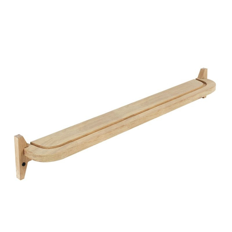 Wandplank Hout Eiken 80 cm Ongelakt - Schuin