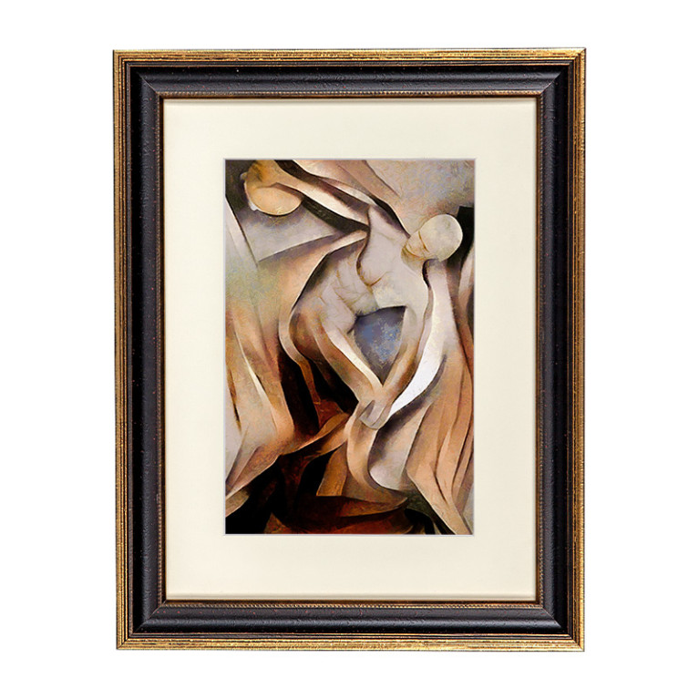 Fotolijst Venice Zwart/Goud 60x70 cm - Art Print en Passe Partout