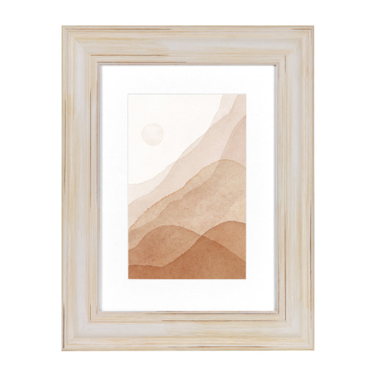 Fotolijst Aosta Creme A4 (21x29,7 cm) - Art Print en Passe Partout