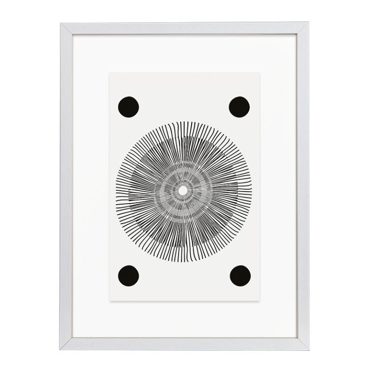 Wissellijst Hout Wit 50x70 cm - Art Print en Passe Partout