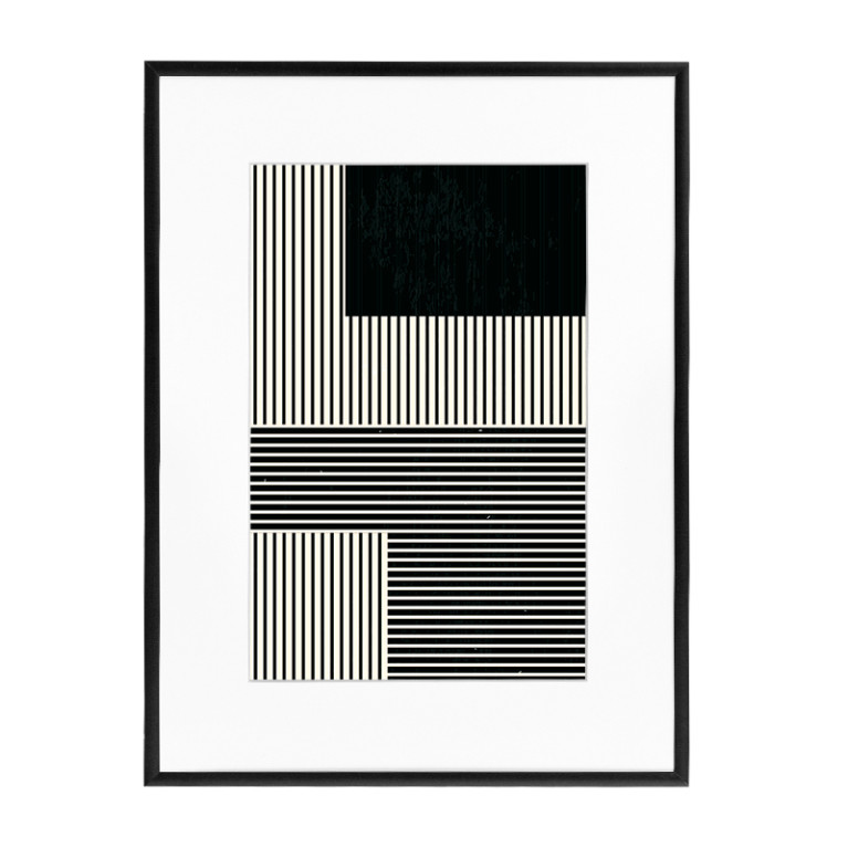 Wissellijst Aluminium Mat Zwart 60x70 cm - Art Print en Passe Partout