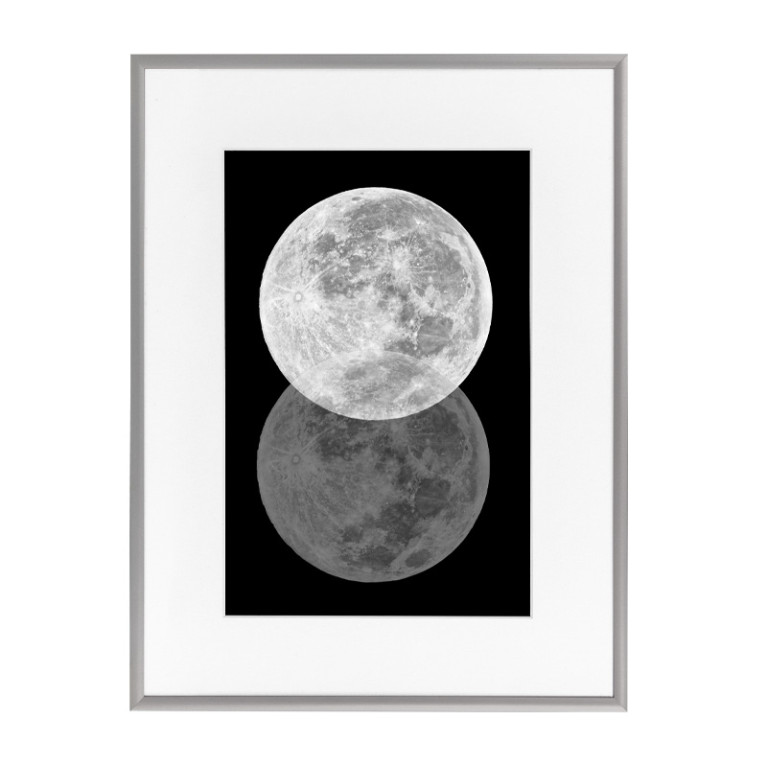 Wissellijst Budget Zilver 60x80cm met print