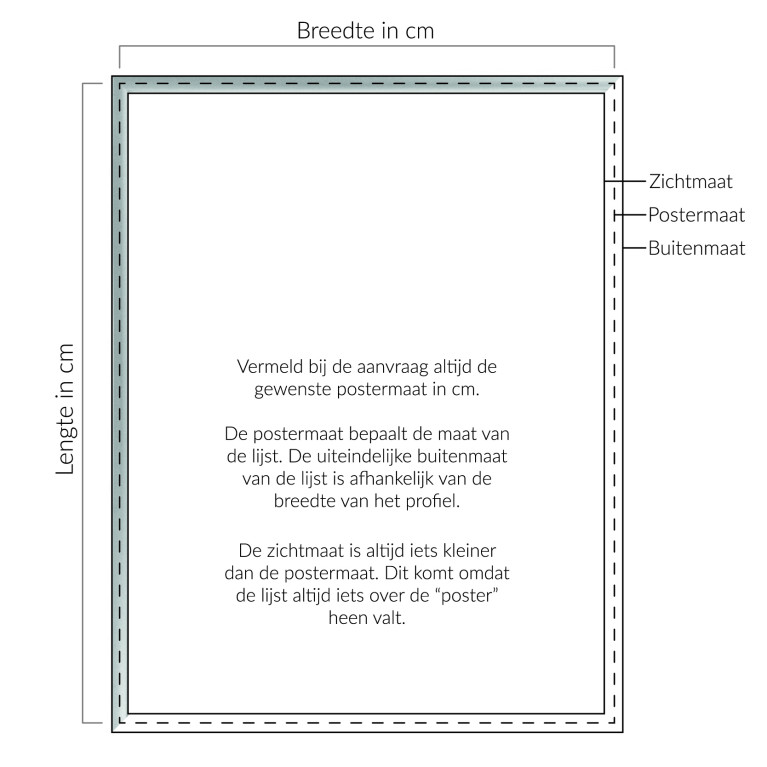 Wissellijst Budget Zilver - Maatwerk Calculator