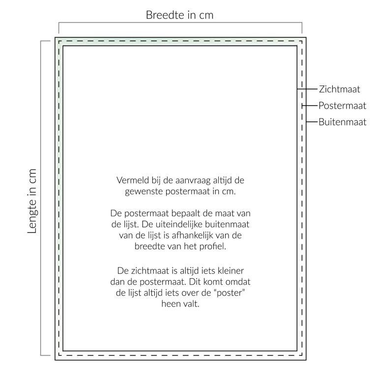 Wissellijst Aluminium Wit - Maatwerk