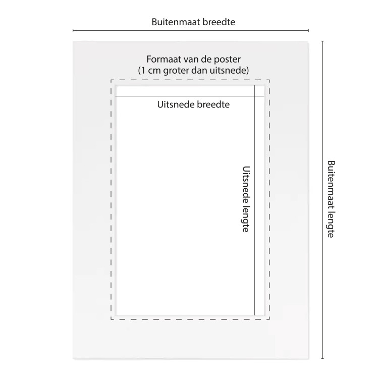 Passe Partout Wit - Maatwerk Calculator 