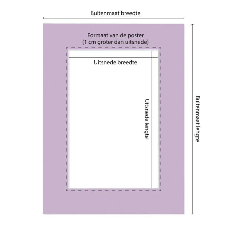 Passe Partout Lila - Maatwerk Calculator