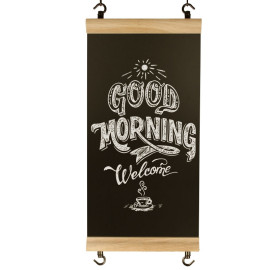 Krijtbord Hook Eiken Industrial 28x65cm Schakel met krijt tekening