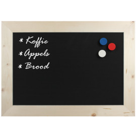 Krijtbord Magnetisch Hout Blank 70x90 cm