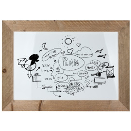 Whiteboard Steigerhout 50x70 cm Overview Sfeer