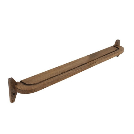 Wandplank Hout Eiken 80 cm Donker - Schuin