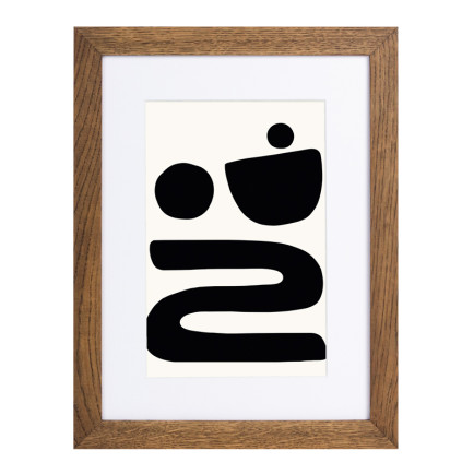 Vintlux Fotolijst Vesterby Massive - Eiken Donker - Art Print en Passe Partout
