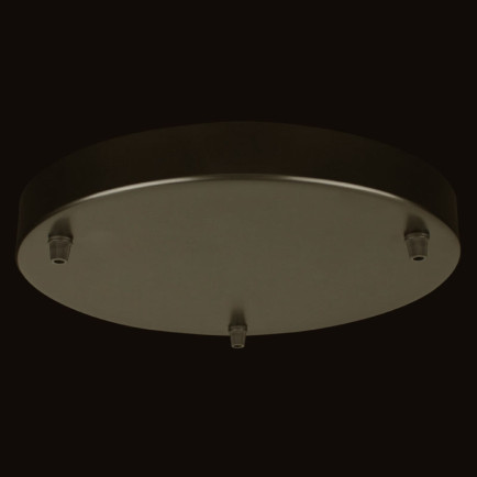 Plafondkap XXL Rond Ø30 cm Zwart 3 snoeren