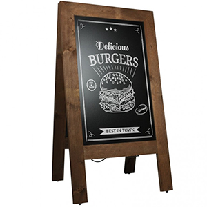 Krijtstoepbord Steigerhout Bruin